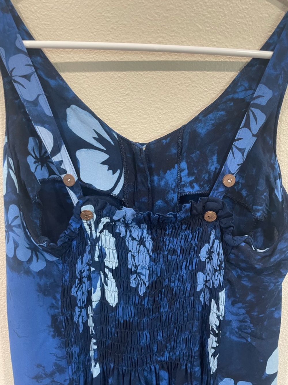 NaPua Collection Blue Hibiscus Floral Maxi Dress - Picture 4 of 5